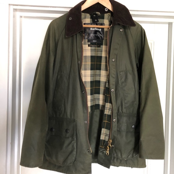 Barbour Bedale green waxed coat Sz C36 / Sm - Picture 1 of 5